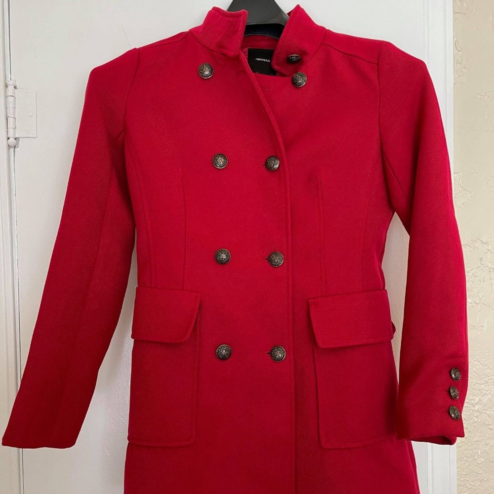 Forever 21 Coat Red Size S